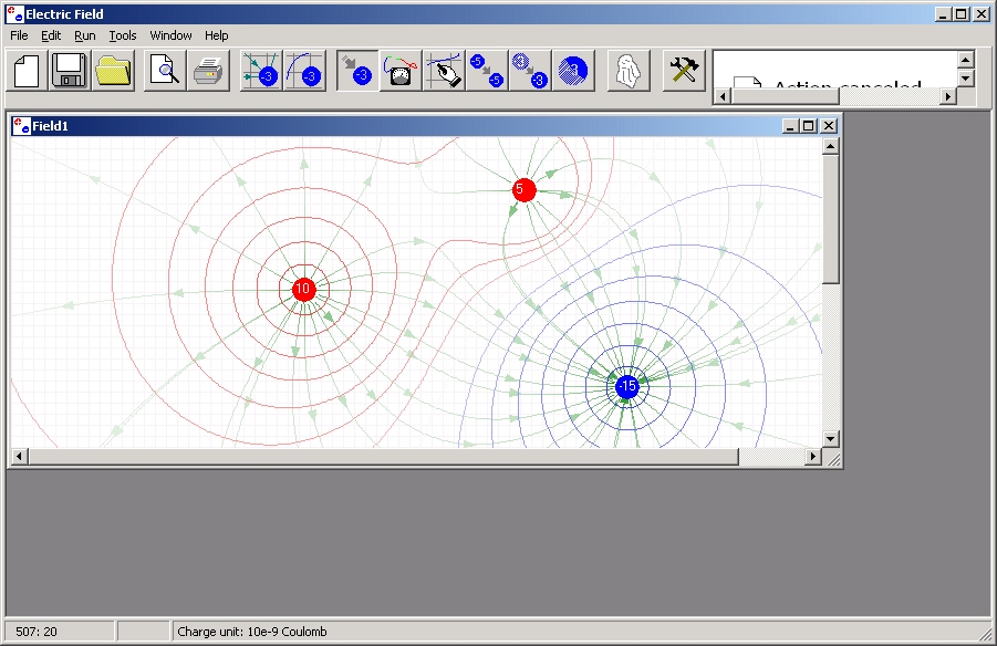 An excellent tool for visualizing electric field and equipotential lines.